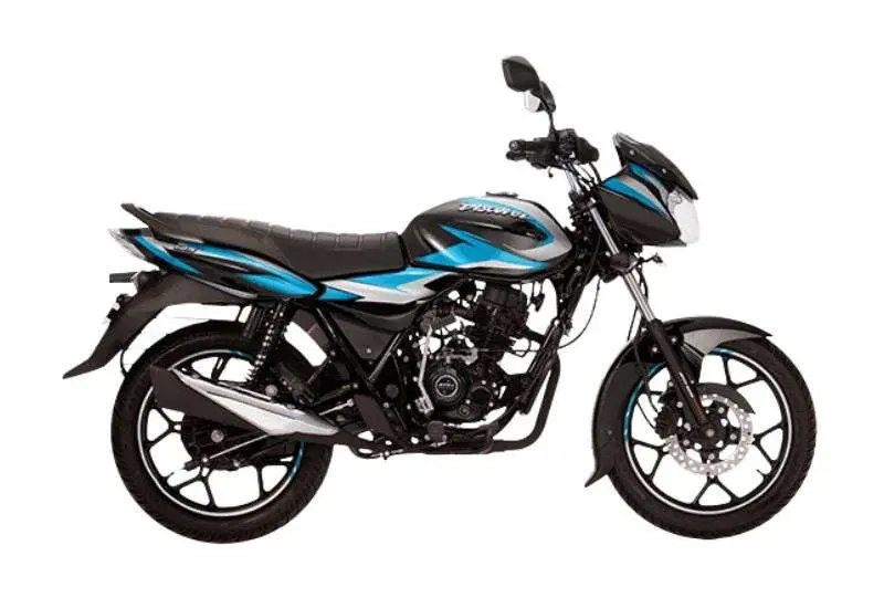 bajaj discover 125 disc ebony black blue decal