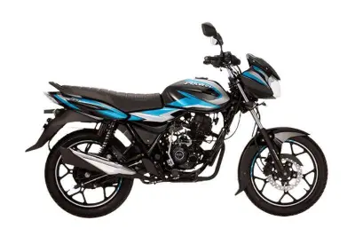 bajaj discover 125 disc ebony black blue decal